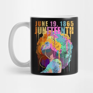 11 June 19 1865 Juneteenth Afro Woman Graffiti Art Mug